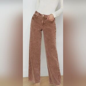 L'AGENCE $295 Retail Brand NWOT Wide Leg Corduroy Pants